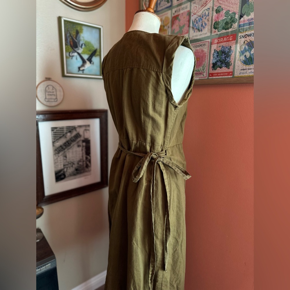Banana Republic LINEN-COTTON WRAP DRESS - Picture 4 of 6